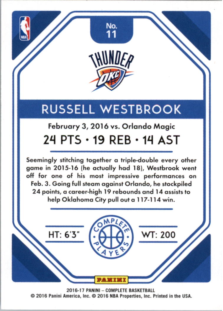 2016-17 Panini Complete Basketball Complete Players YOU PICK - Bild 11 von 11
