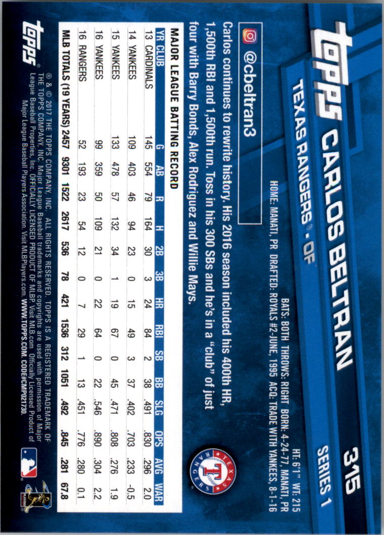 2017 Topps Baseball 301-400 YOU PICK - Picture 31 of 187