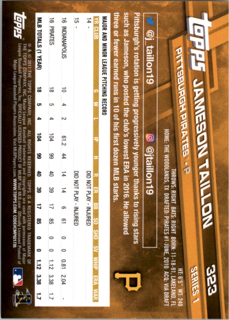 2017 Topps Baseball 301-400 YOU PICK - Picture 45 of 187