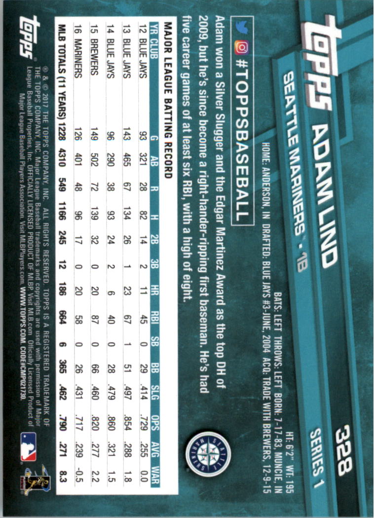 2017 Topps Baseball 301-400 YOU PICK - Picture 55 of 187