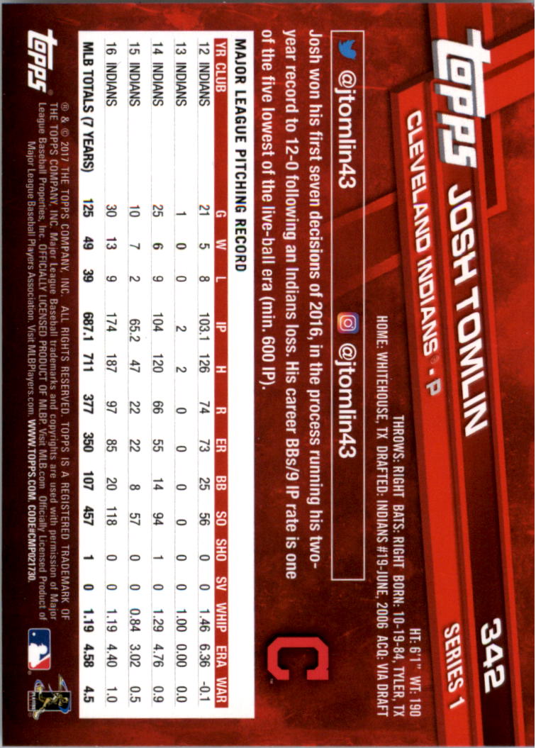 2017 Topps Baseball 301-400 YOU PICK - Picture 81 of 187