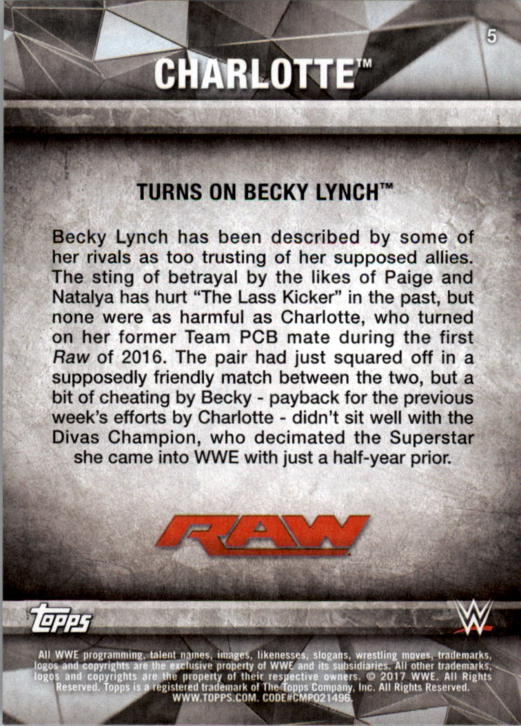 2017 Topps WWE Road to Wrestlemania you pick - Picture 11 of 179