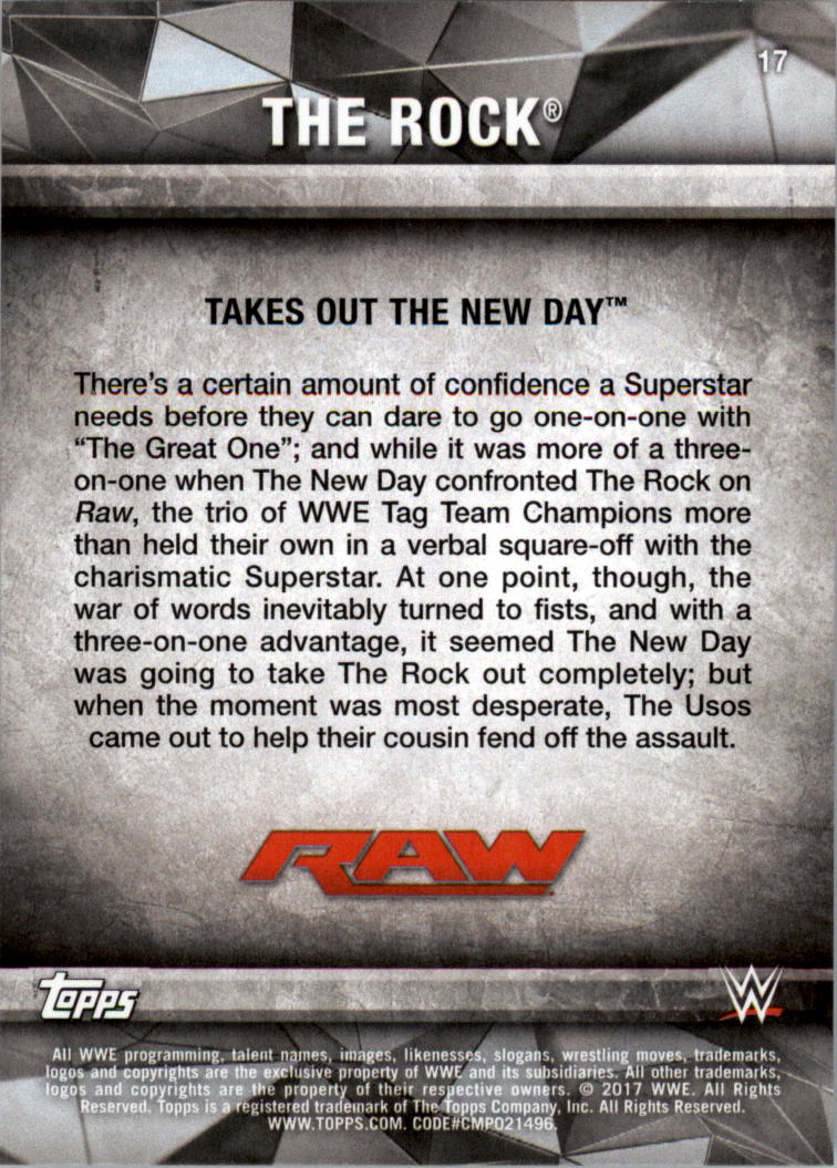 2017 Topps WWE Road to Wrestlemania you pick - Picture 31 of 179