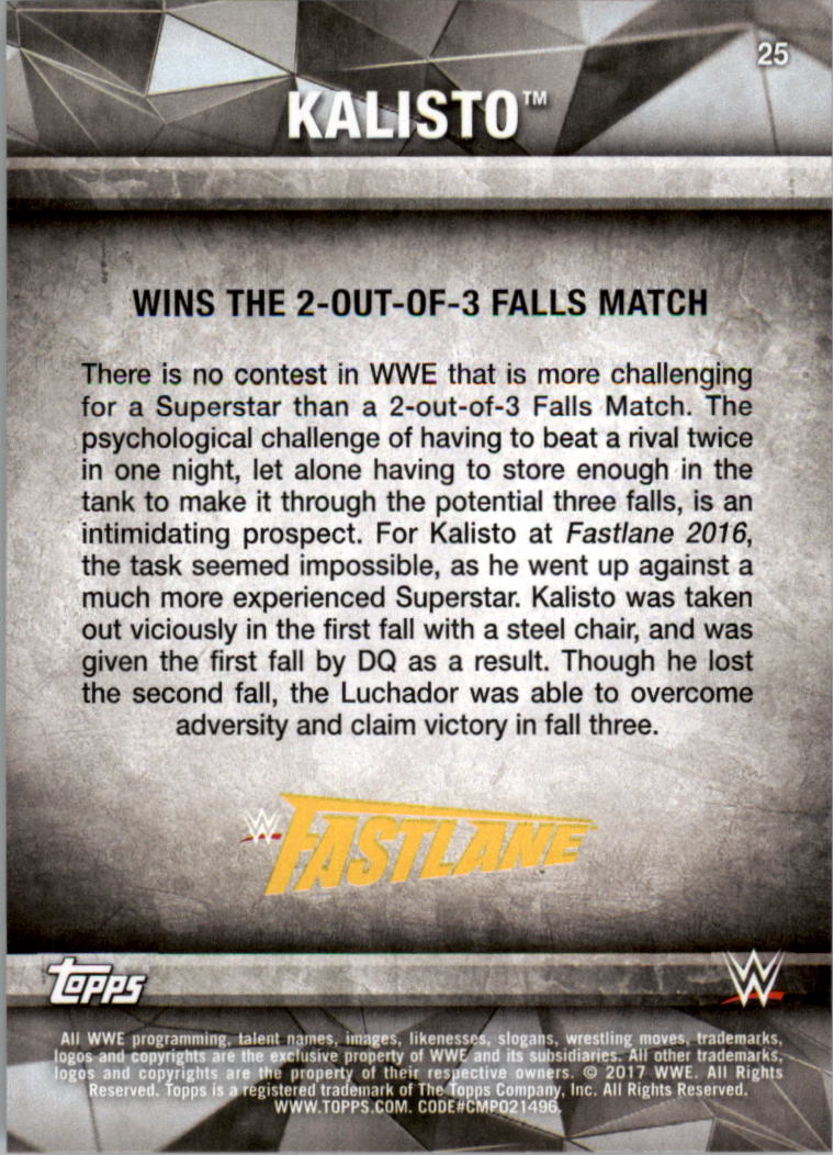 2017 Topps WWE Road to Wrestlemania you pick - Picture 47 of 179