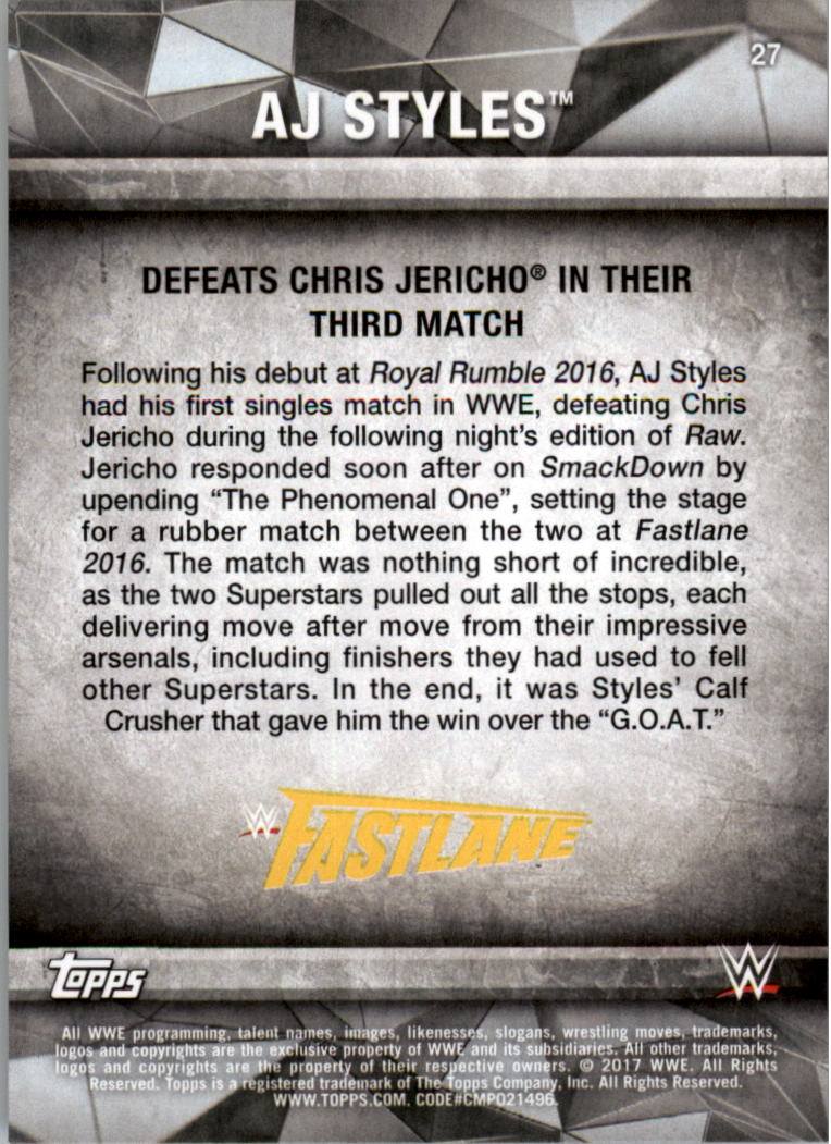 2017 Topps WWE Road to Wrestlemania you pick - Picture 51 of 179