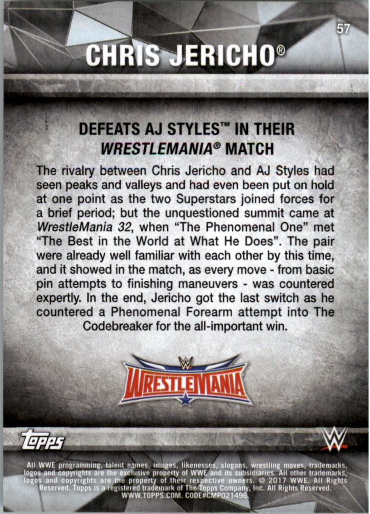 2017 Topps WWE Road to Wrestlemania you pick - Picture 105 of 179