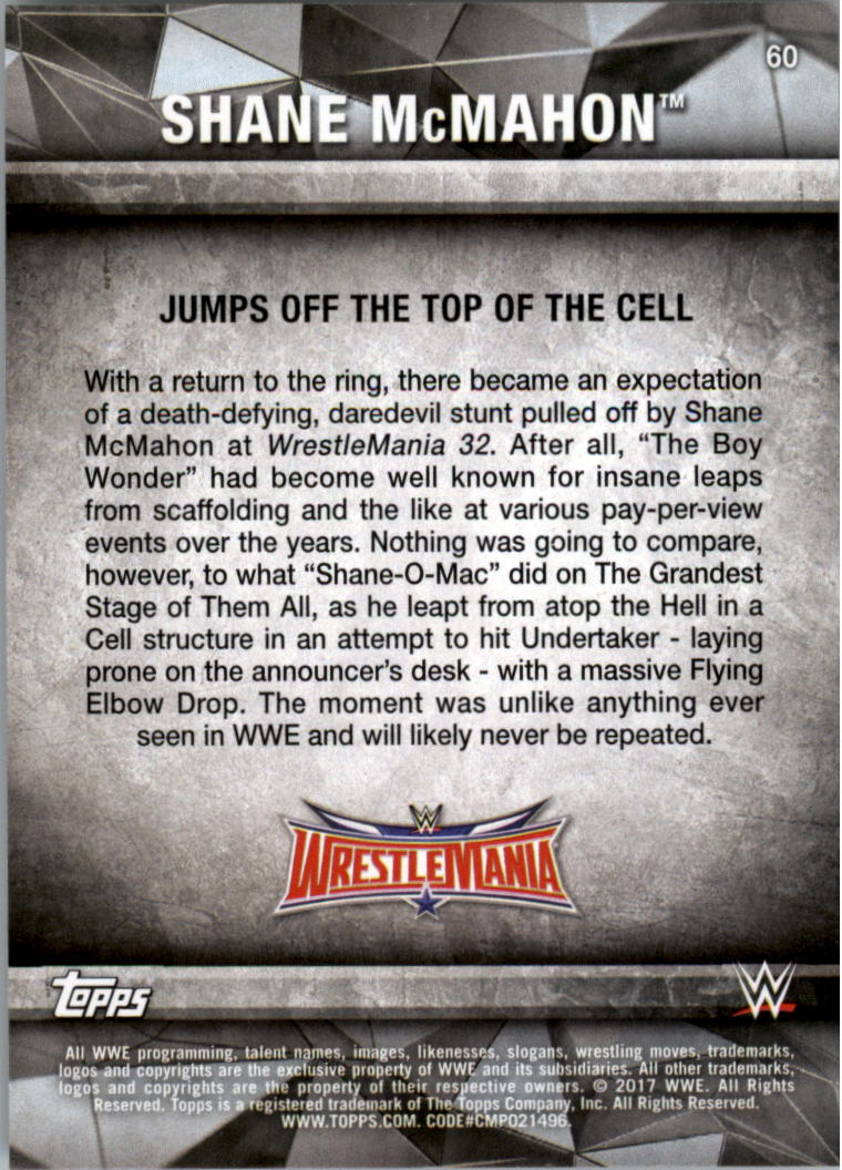 2017 Topps WWE Road to Wrestlemania you pick - Picture 109 of 179