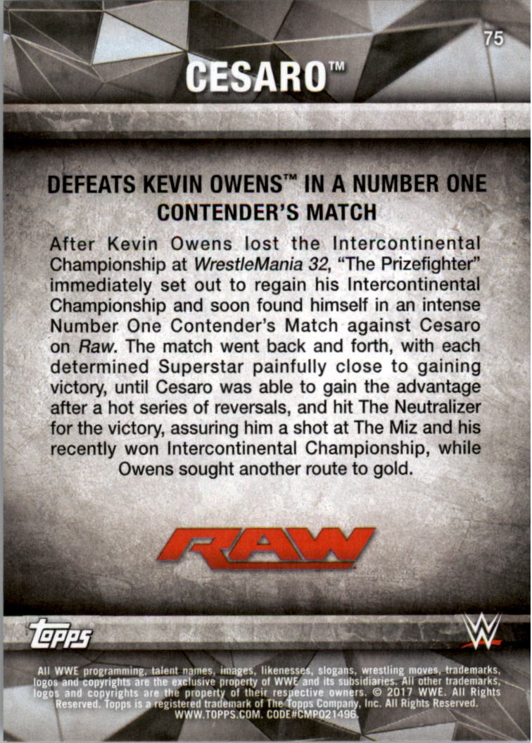 2017 Topps WWE Road to Wrestlemania you pick - Picture 133 of 179