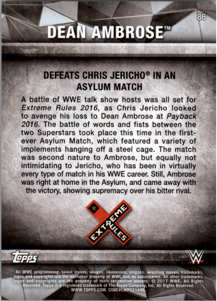 2017 Topps WWE Road to Wrestlemania you pick - Picture 153 of 179