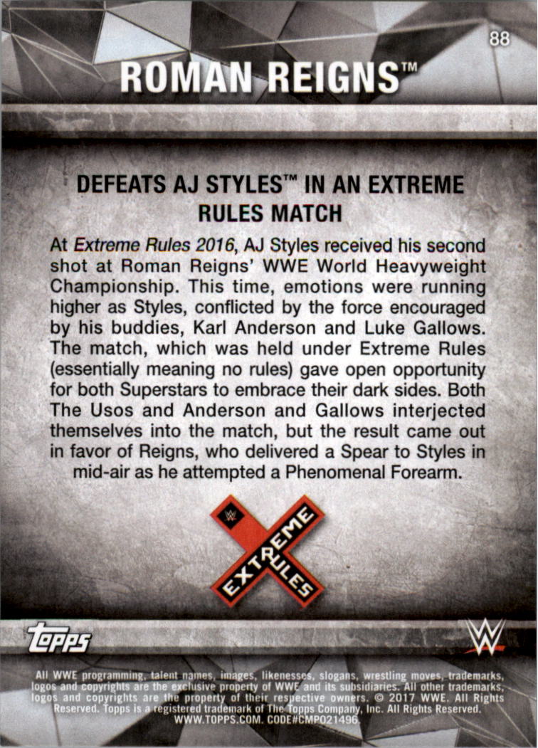 2017 Topps WWE Road to Wrestlemania you pick - Picture 157 of 179
