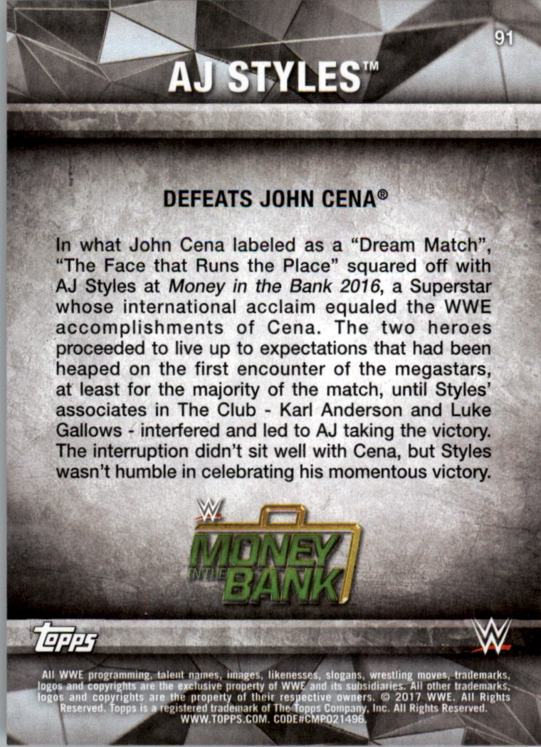 2017 Topps WWE Road to Wrestlemania you pick - Picture 163 of 179