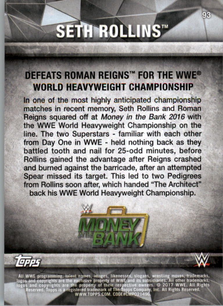 2017 Topps WWE Road to Wrestlemania you pick - Picture 167 of 179
