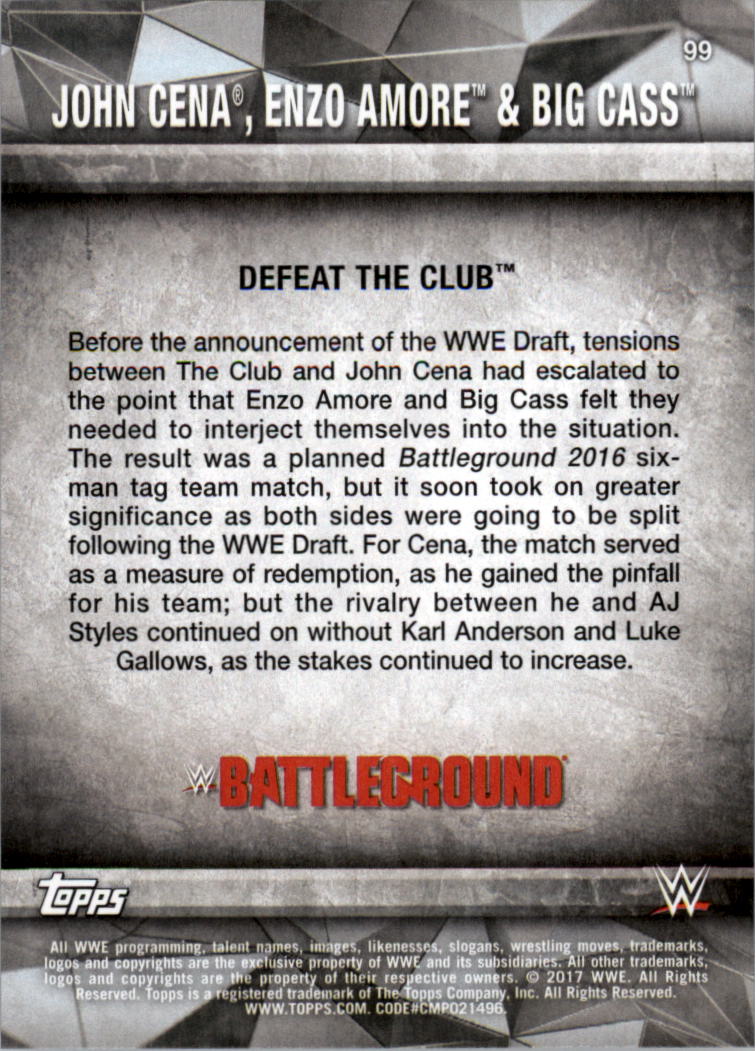 2017 Topps WWE Road to Wrestlemania you pick - Picture 177 of 179