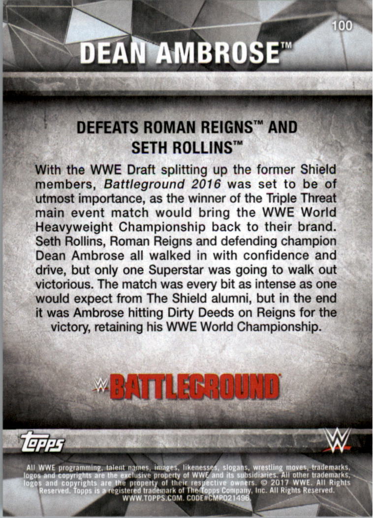 2017 Topps WWE Road to Wrestlemania you pick - Picture 179 of 179