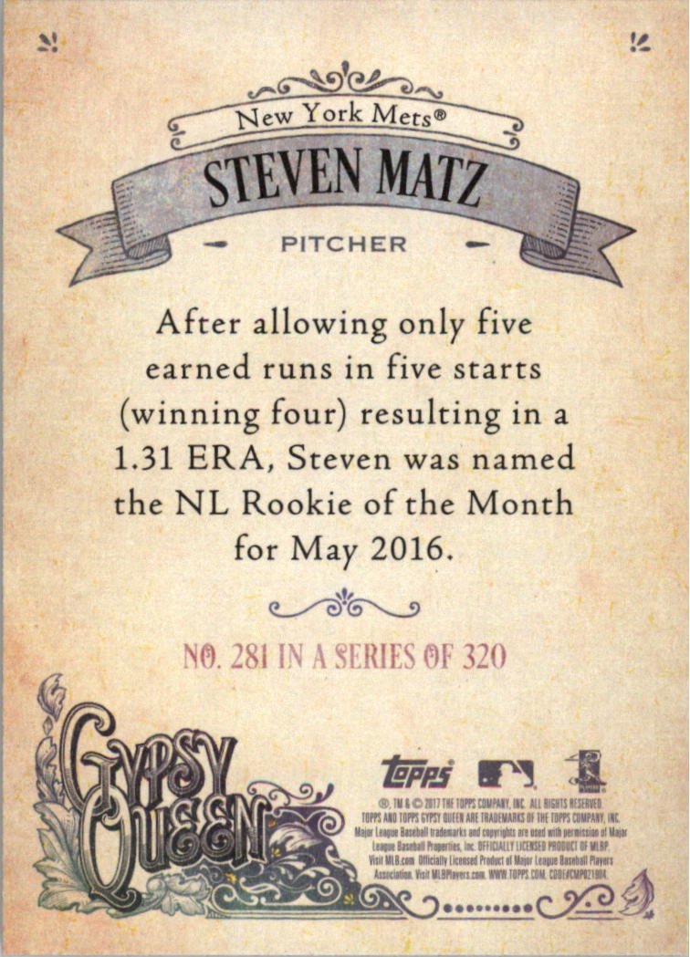 2017 Topps Gypsy Queen 259-320 YOU PICK - Picture 39 of 69