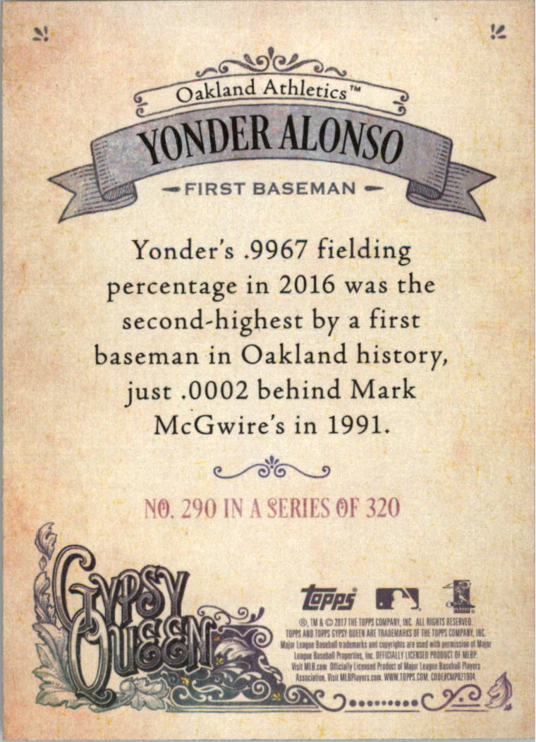 2017 Topps Gypsy Queen 259-320 YOU PICK - Picture 51 of 69