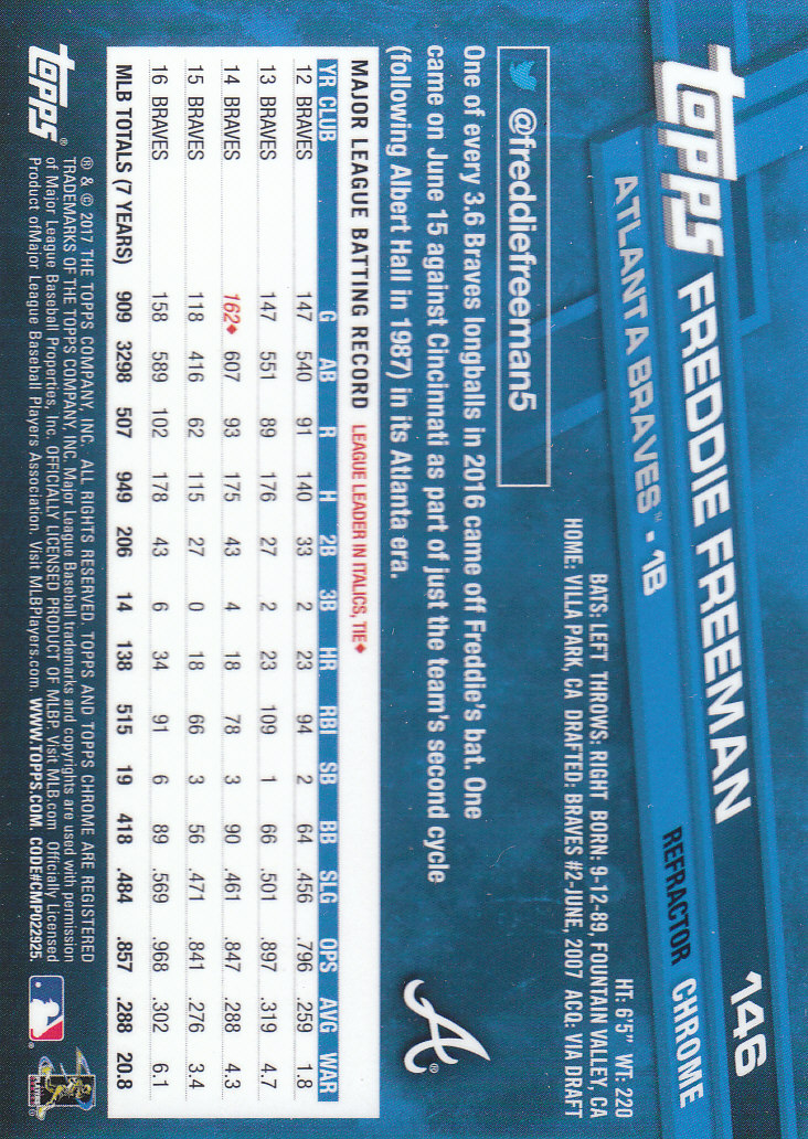 2017 Topps Chrome Baseball Inserts & Parallels - Picture 141 of 163