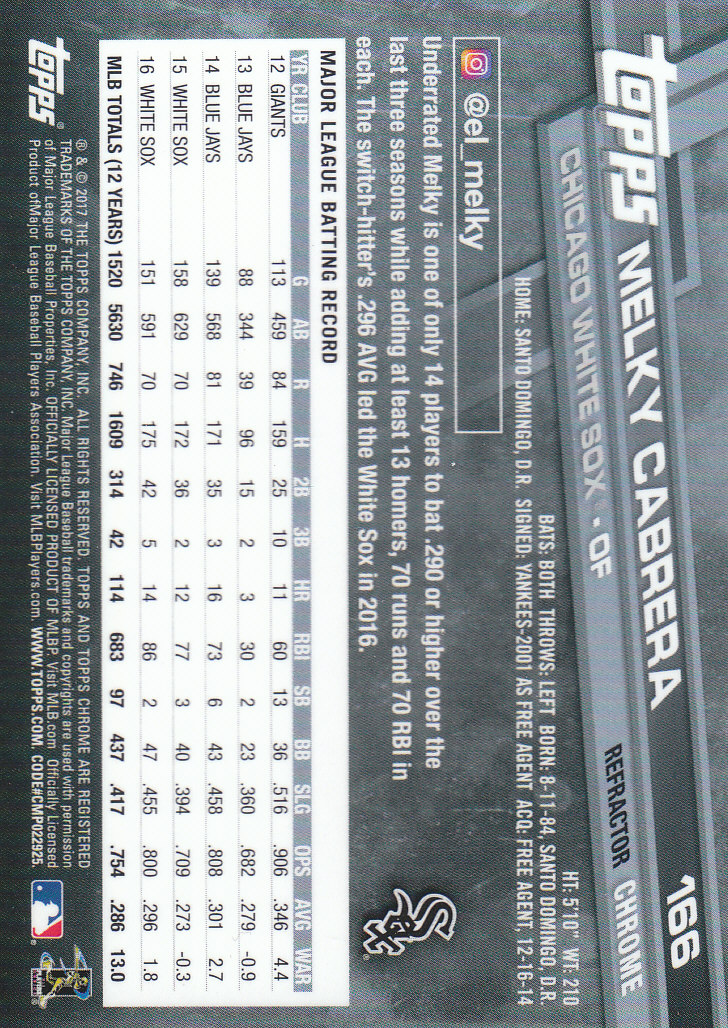 2017 Topps Chrome Baseball Inserts & Parallels - Picture 147 of 163