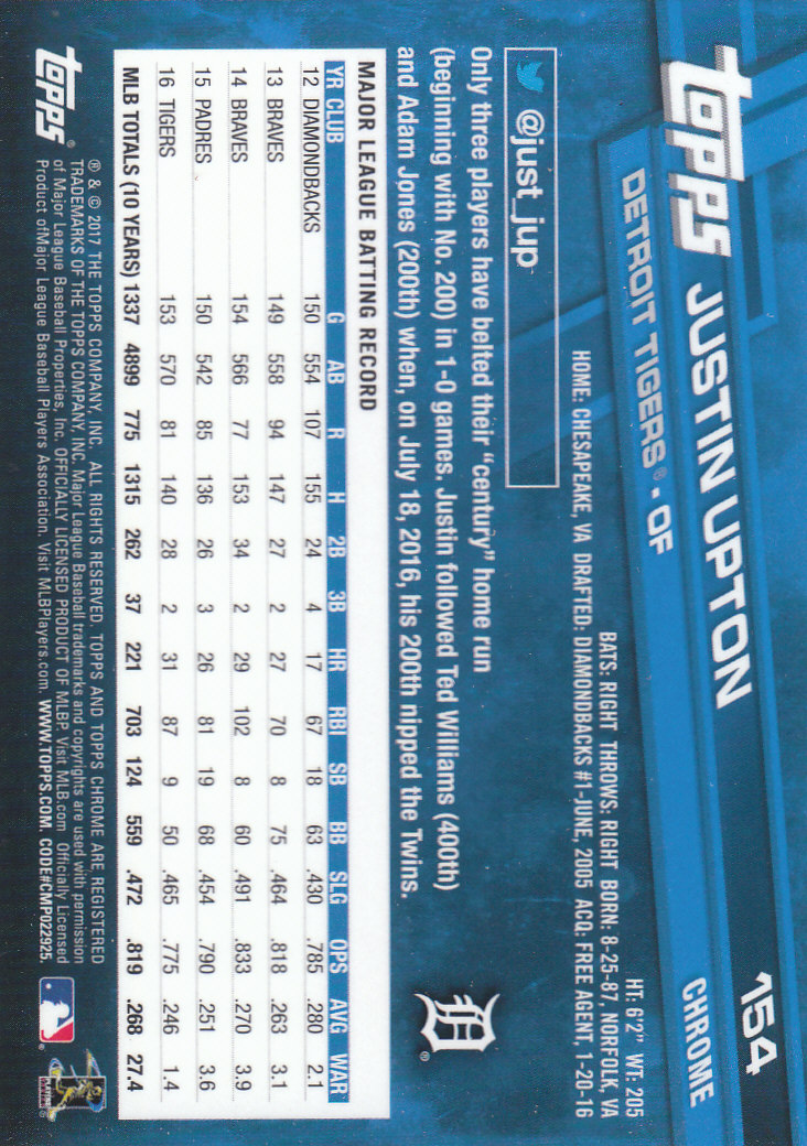 2017 Topps Chrome Baseball Inserts & Parallels - Picture 89 of 163