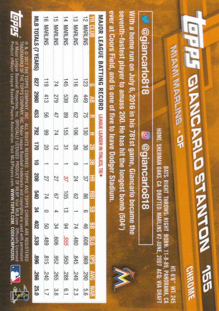 2017 Topps Chrome Baseball Inserts & Parallels - Picture 91 of 163