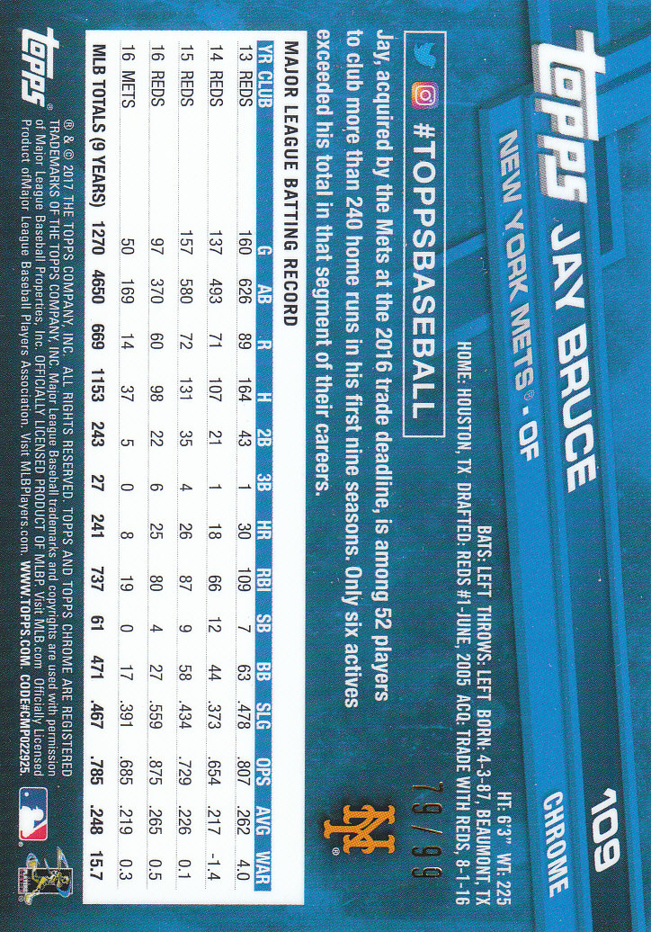 2017 Topps Chrome Baseball Inserts & Parallels - Picture 55 of 163