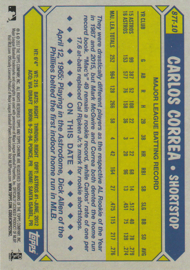 2017 Topps Chrome Baseball Inserts & Parallels - Picture 7 of 163
