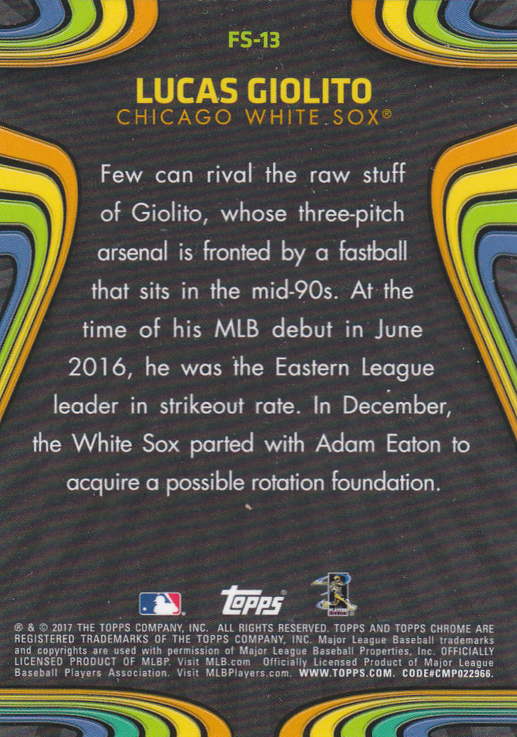 2017 Topps Chrome Baseball Inserts & Parallels - Picture 47 of 163