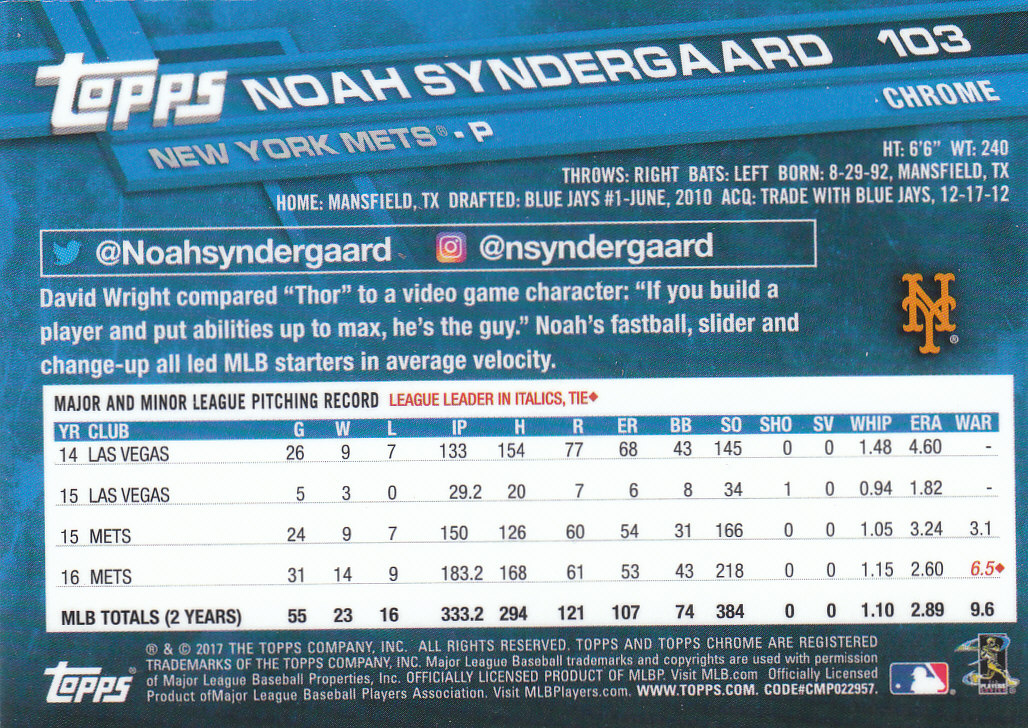 2017 Topps Chrome Baseball - Picture 121 of 240