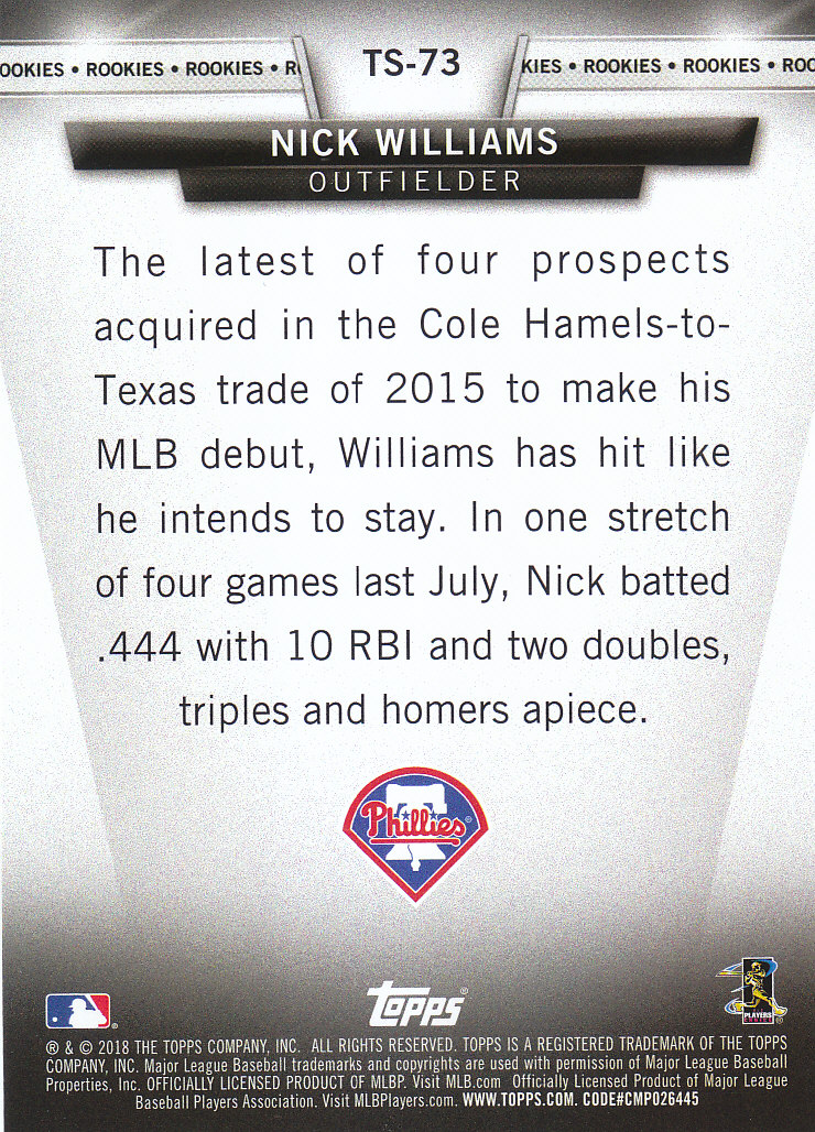 2018 Topps Series 1 Baseball Part 4 Insert Cards - Picture 55 of 95