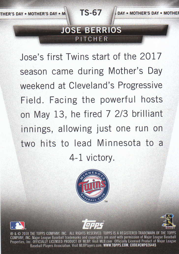 2018 Topps Series 1 Baseball Part 4 Insert Cards - Picture 73 of 95
