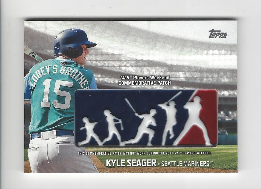 2018 Topps KYLE SEAGER MLB Players Weekend Commemorative Patch Seattle  Mariners