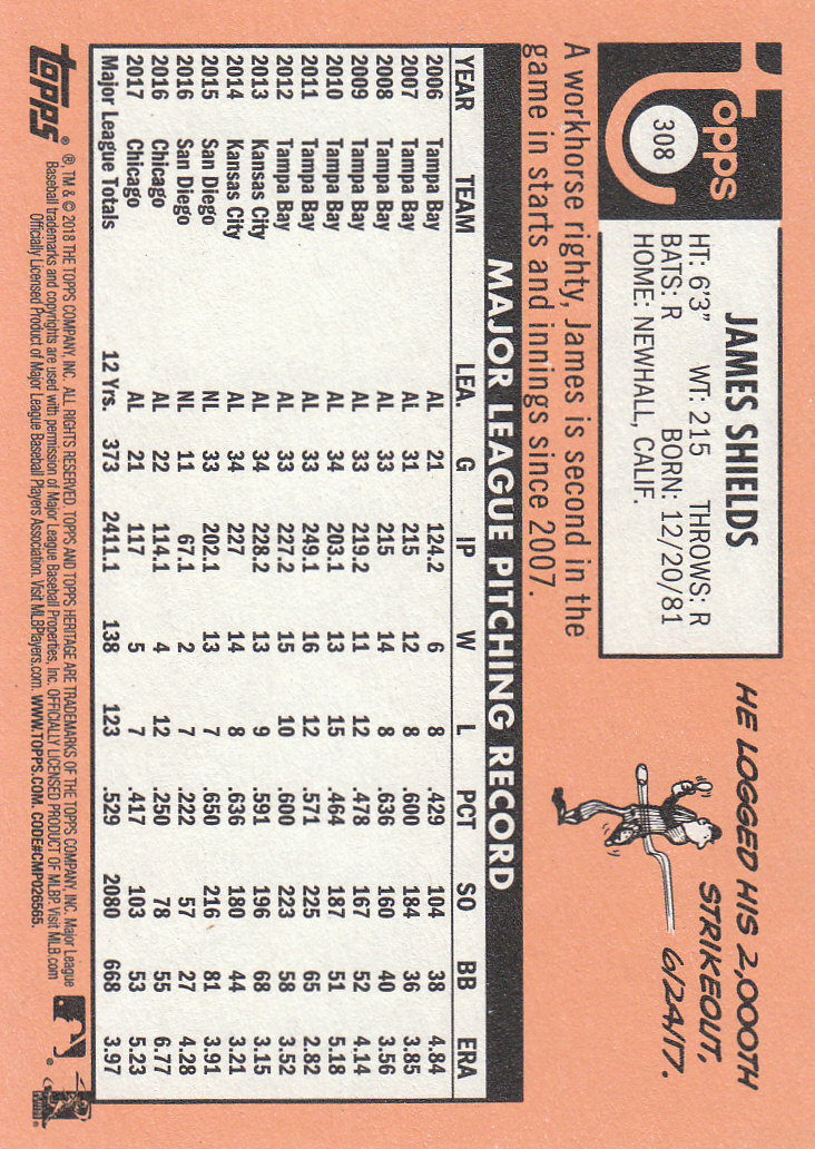 2018 Topps Heritage Baseball Part 2 Main Set Card #251-500 - Picture 109 of 287