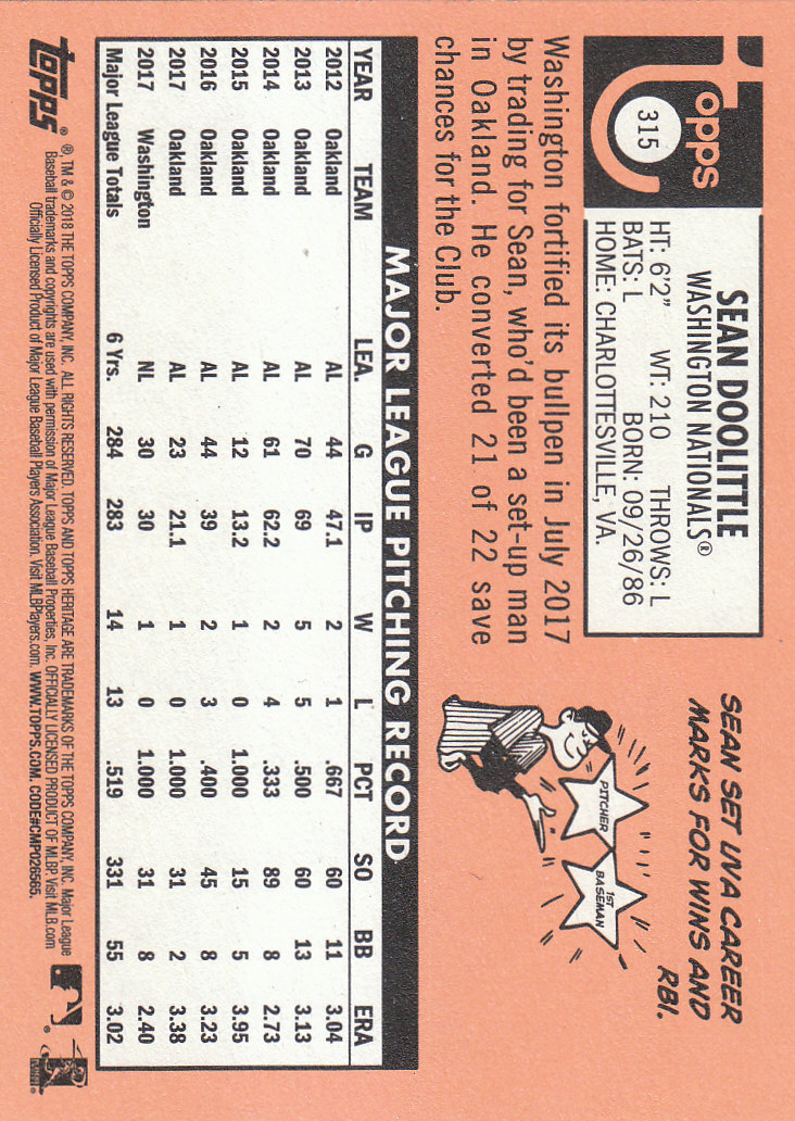 2018 Topps Heritage Baseball Part 2 Main Set Card #251-500 - Picture 123 of 287