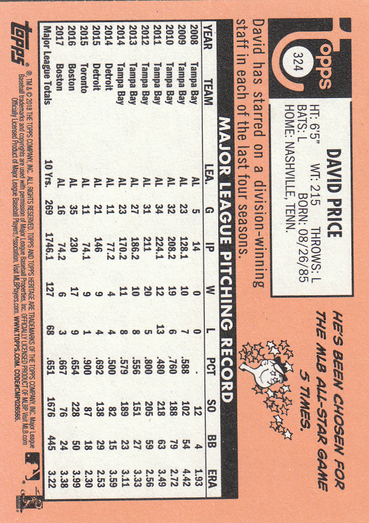 2018 Topps Heritage Baseball Part 2 Main Set Card #251-500 - Picture 135 of 287