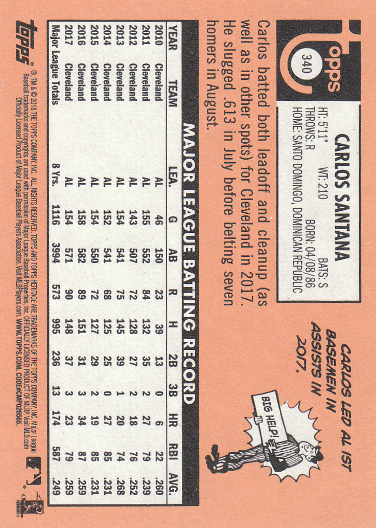 2018 Topps Heritage Baseball Part 2 Main Set Card #251-500 - Picture 167 of 287