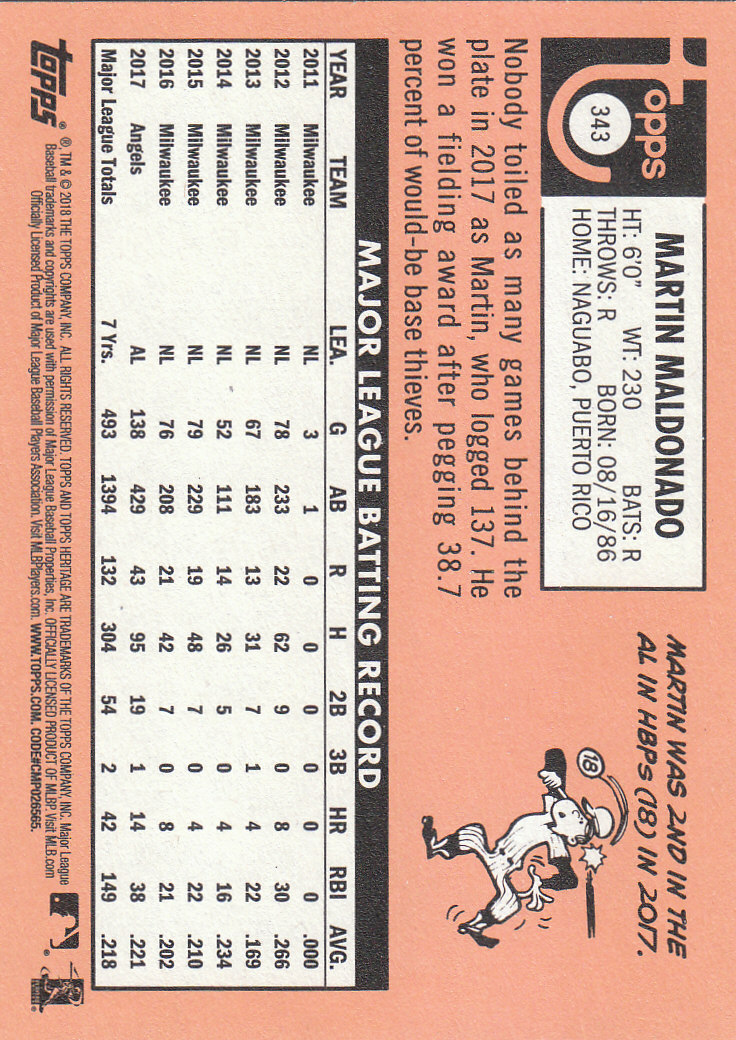 2018 Topps Heritage Baseball Part 2 Main Set Card #251-500 - Picture 173 of 287