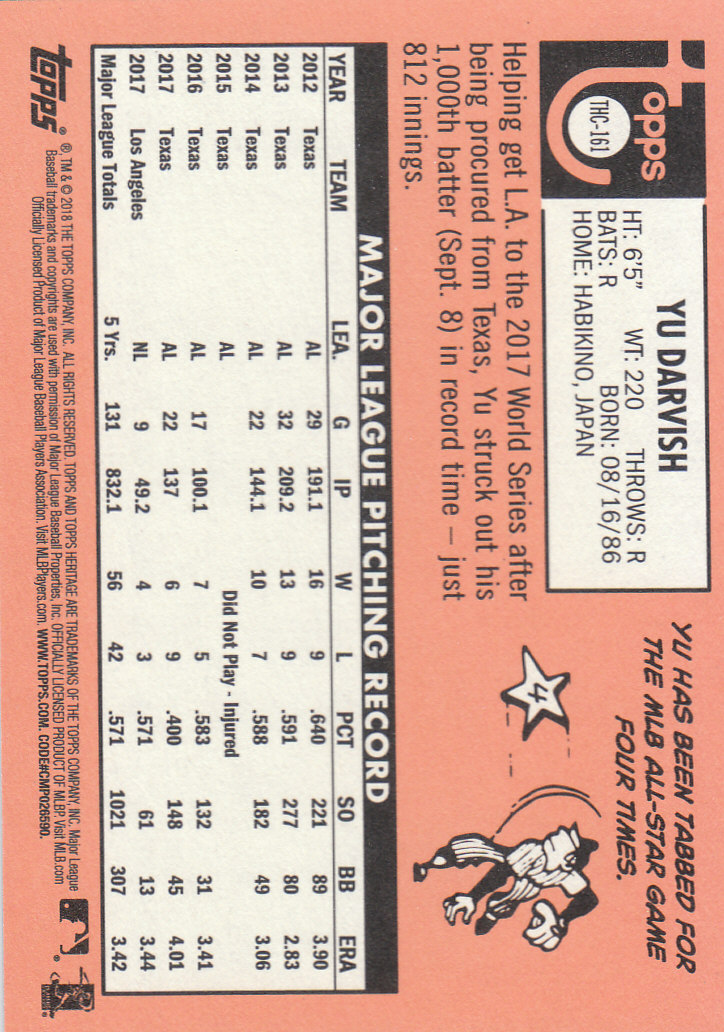 2018 Topps Heritage Baseball Part 3 Insert and Relic Cards - Picture 19 of 55