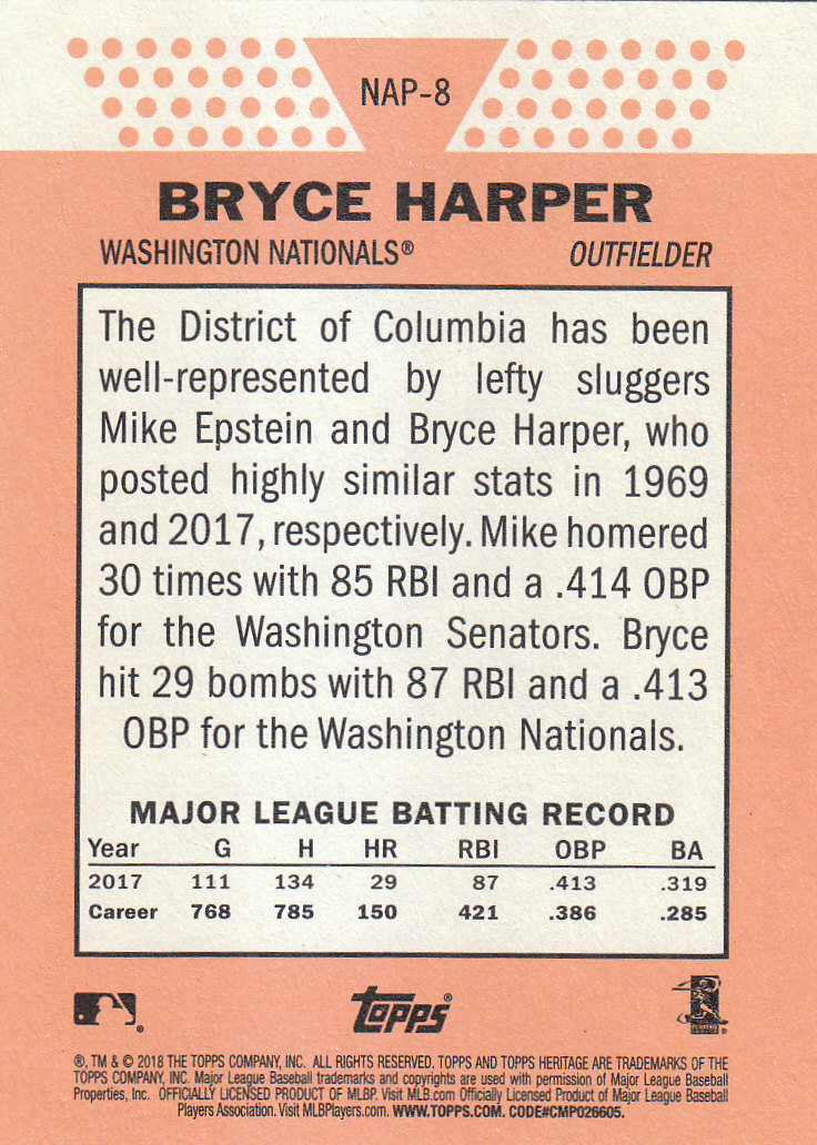2018 Topps Heritage Baseball Part 3 Insert and Relic Cards - Picture 41 of 55