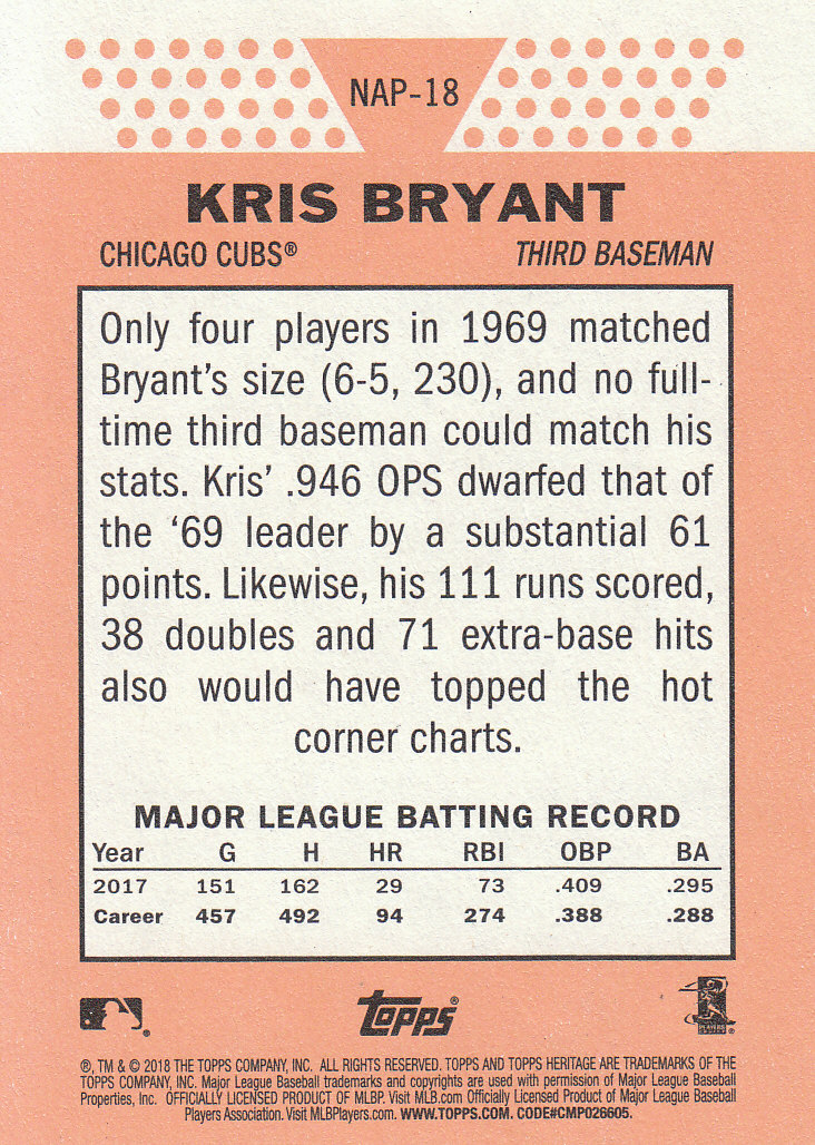 2018 Topps Heritage Baseball Part 3 Insert and Relic Cards - Picture 43 of 55