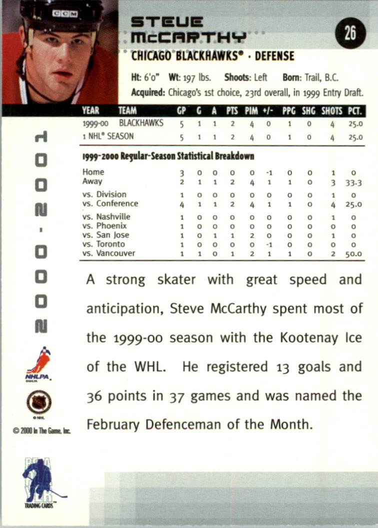 2000-01 BAP Memorabilia Hockey Card Pick 2-306 - Bild 38 von 474