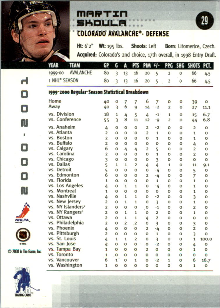 2000-01 BAP Memorabilia Hockey Card Pick 2-306 - Bild 42 von 474