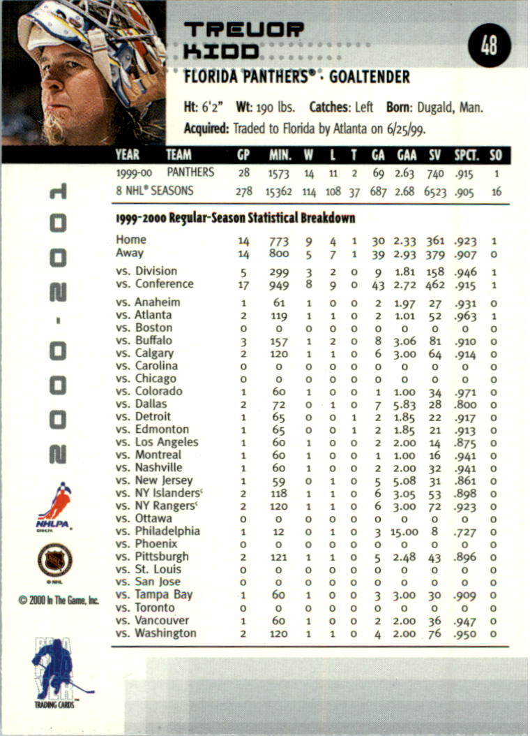 2000-01 BAP Memorabilia Hockey Card Pick 2-306 - Bild 70 von 474