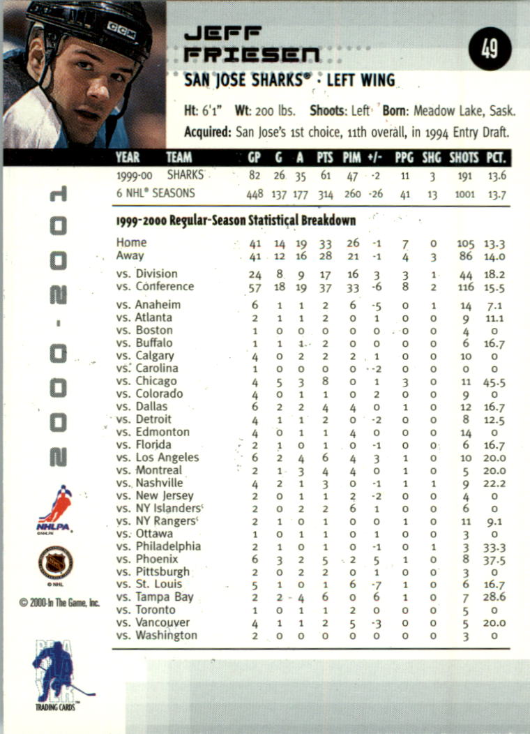 2000-01 BAP Memorabilia Hockey Card Pick 2-306 - Bild 72 von 474