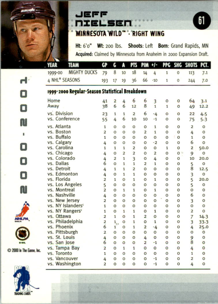 2000-01 BAP Memorabilia Hockey Card Pick 2-306 - Bild 89 von 474