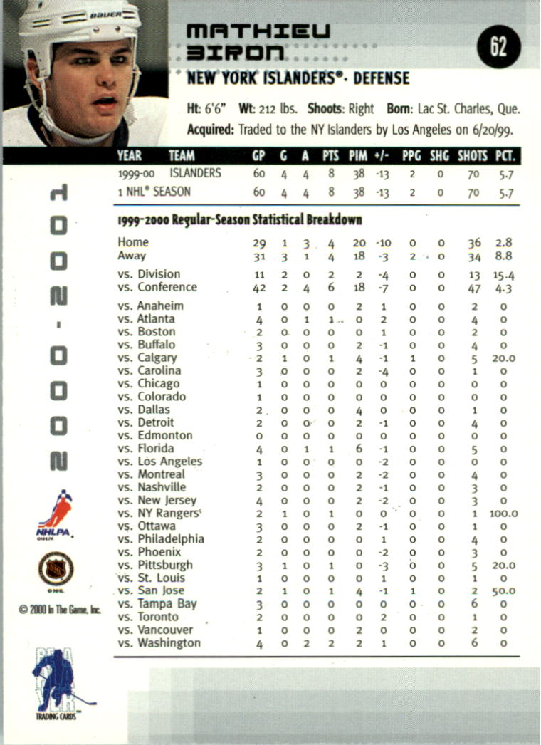 2000-01 BAP Memorabilia Hockey Card Pick 2-306 - Bild 91 von 474
