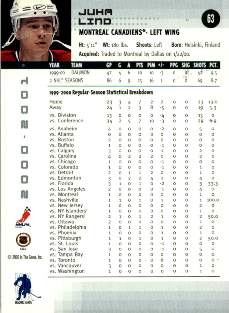 2000-01 BAP Memorabilia Hockey Card Pick 2-306 - Bild 93 von 474