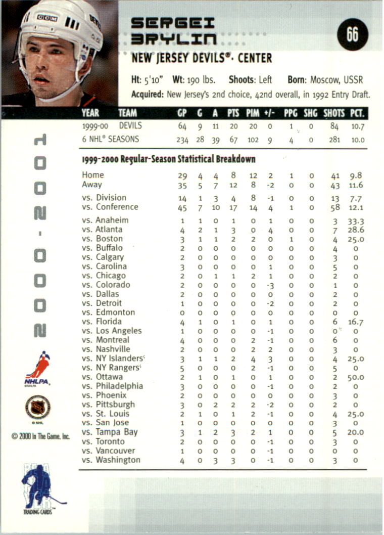 2000-01 BAP Memorabilia Hockey Card Pick 2-306 - Bild 97 von 474