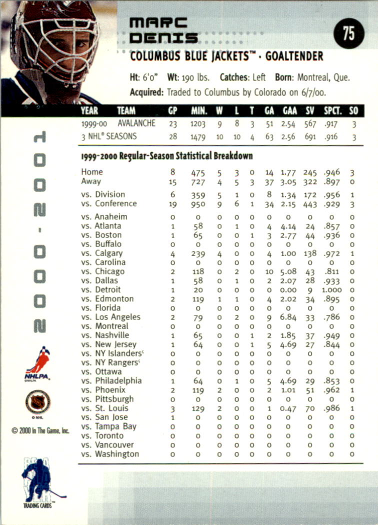 2000-01 BAP Memorabilia Hockey Card Pick 2-306 - Bild 112 von 474