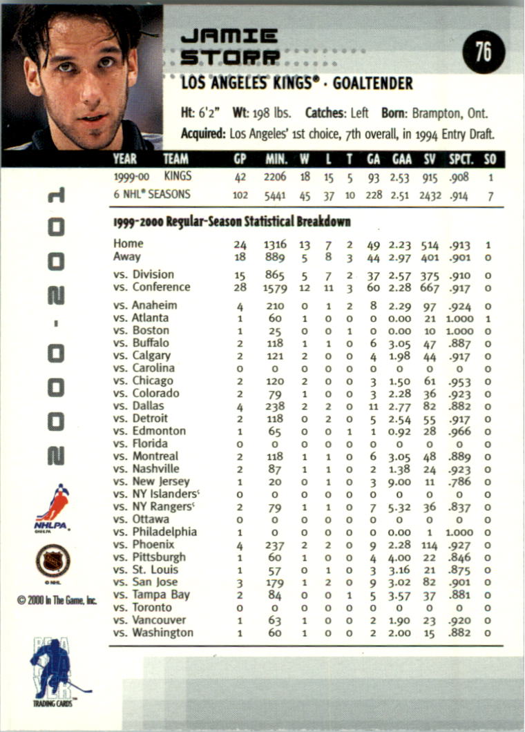 2000-01 BAP Memorabilia Hockey Card Pick 2-306 - Bild 114 von 474