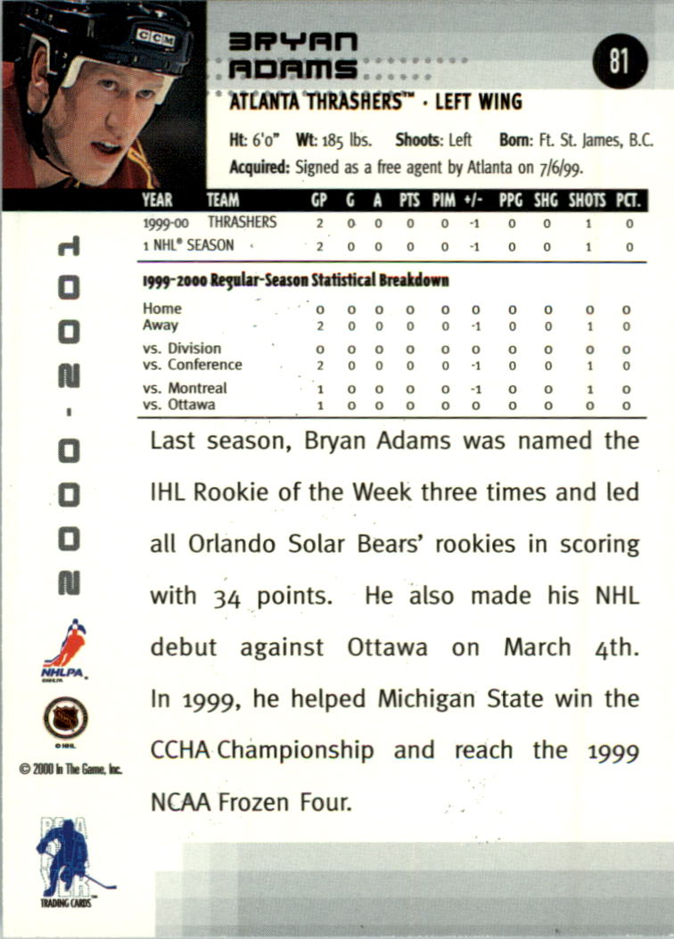 2000-01 BAP Memorabilia Hockey Card Pick 2-306 - Bild 122 von 474